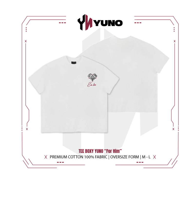 Áo thun boxy YUNO "For Him" 1