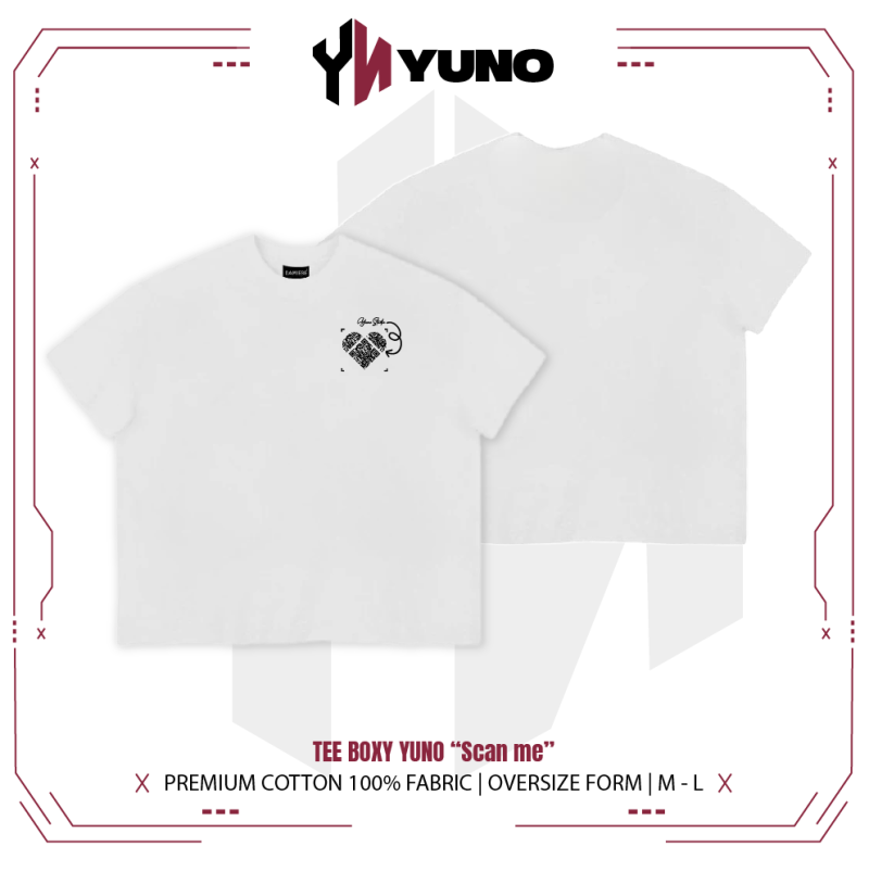 Áo thun boxy YUNO “Scan me” 01