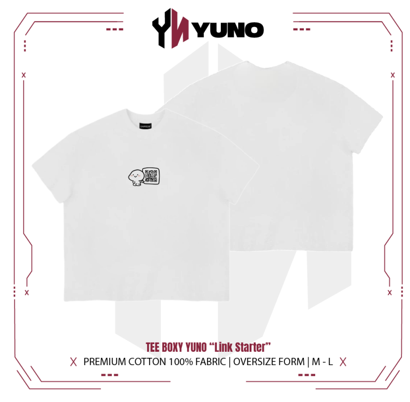 Áo thun boxy YUNO “Link Starter” 01
