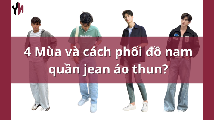 cách phối đồ nam quần jean áo thun