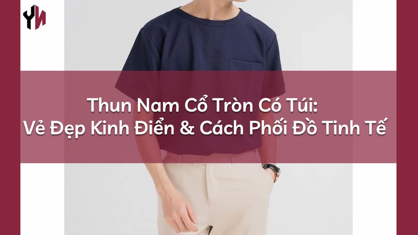 áo thun nam cổ tròn có túi - chính