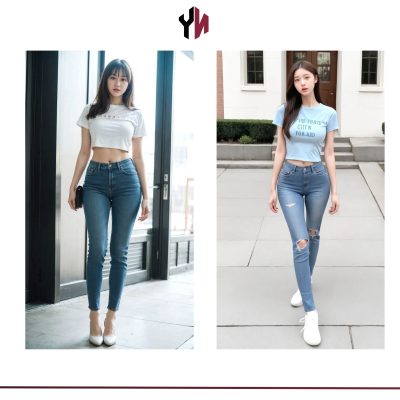 Cách Phối Quần Jean Với Áo Thun Nữ (4)