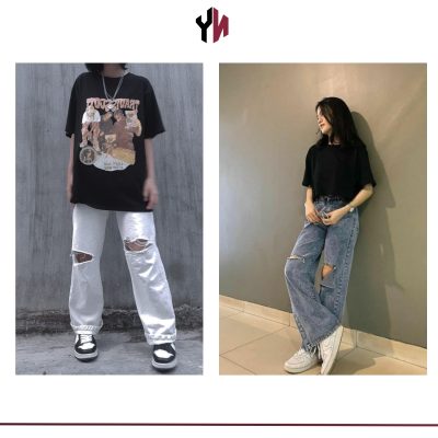 Cách Phối Quần Jean Với Áo Thun Nữ (5)