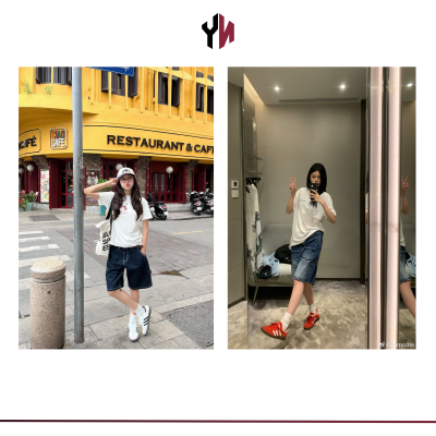 Cách phối áo thun với quần jeans nữ (2)