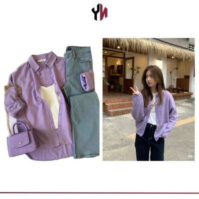Cách phối đồ với màu tím pastel