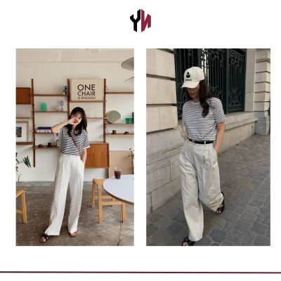 Mix Đồ Với Áo Phông Kẻ Ngang (2)