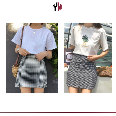 áo thun mặc với chân váy
