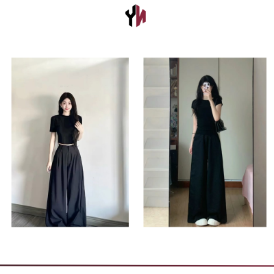 cách phối đồ với áo thun đen nữ (2)