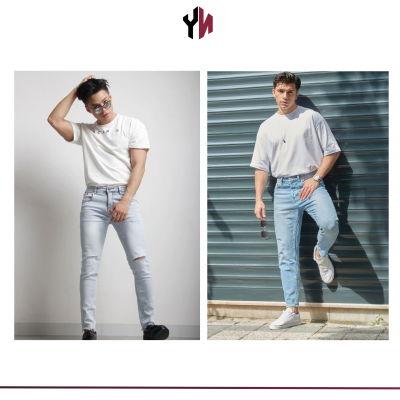 cách phối đồ với áo thun và quần jean nam