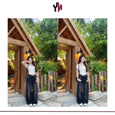 cách phối quần jean ống rộng cho người lùn (4)