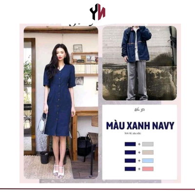 Màu xanh dương đậm phối với màu gì